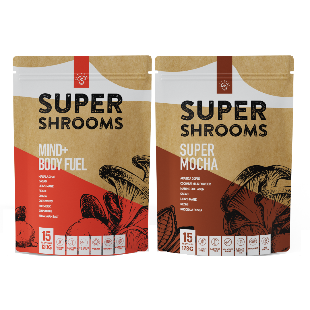 Combo: Mind Body Fuel + Super Mocha (15 serves each) - Super Shrooms
